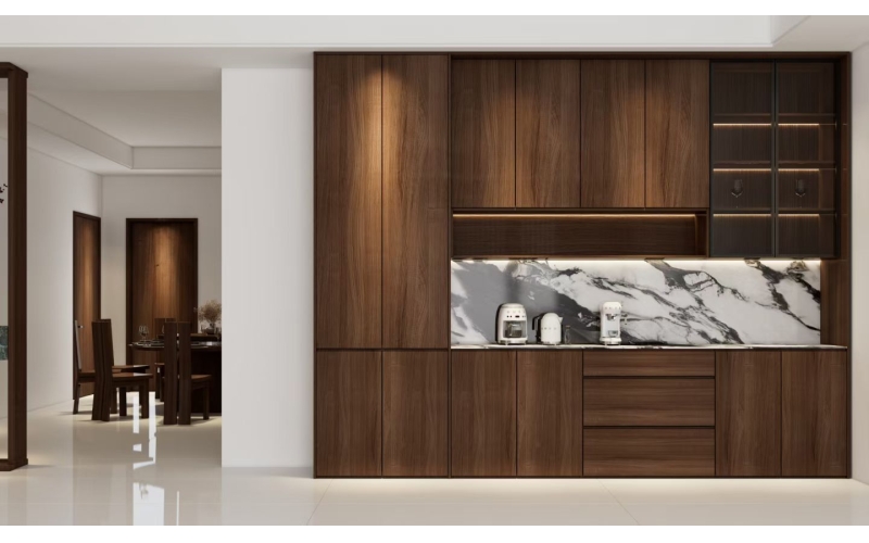 胡桃木全屋定制：沉稳木韵勾勒的现代轻奢空间